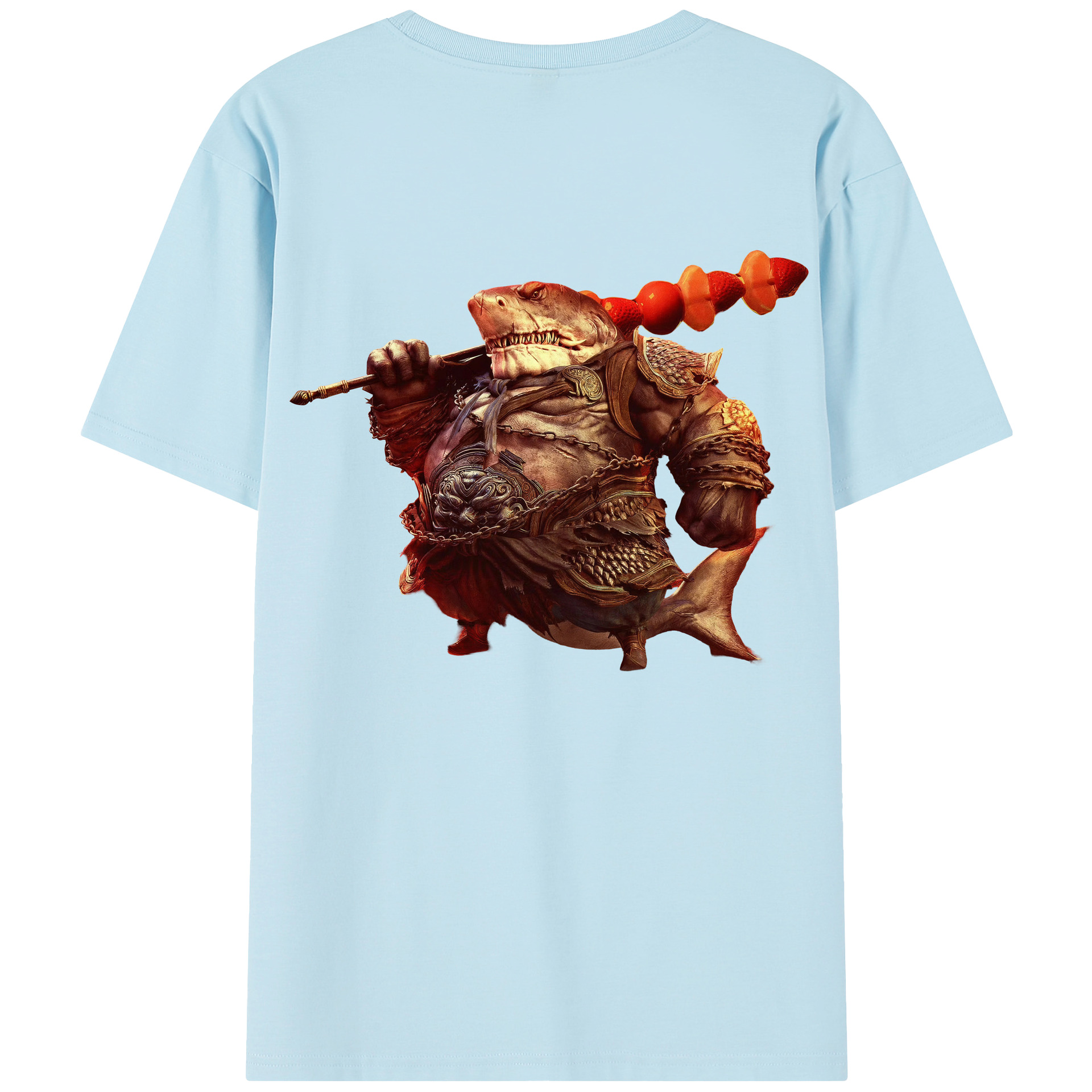 （画像用） Ne Zha 2 ナタ 魔童の大暴れ 綿100％半袖Tシャツ（背面プリント）
